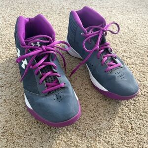 Under Armour Women's Charcoal and Violet basketball Shoes